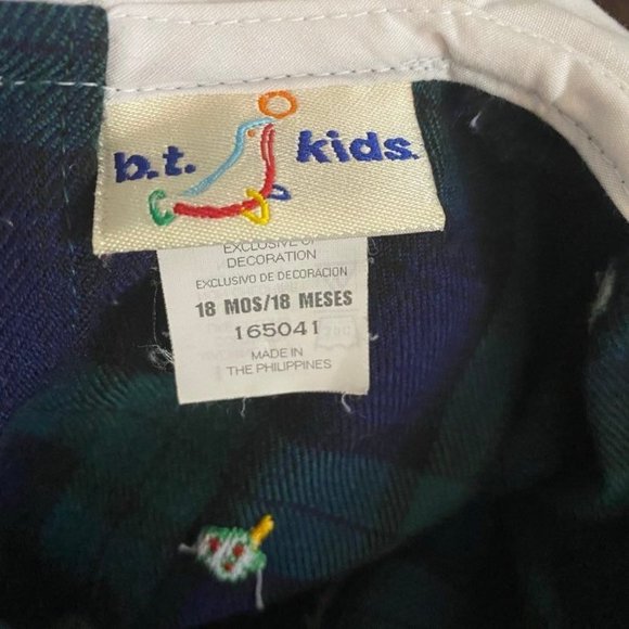 Vintage Glen Plaid Romper Bubble Lace Collar Apple Embroidery 18m - Picture 12 of 12